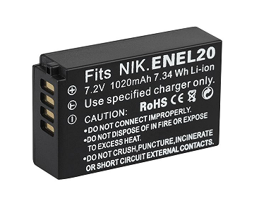 Digital Li-Ion battery /Nikon EN-EL20 replacement/