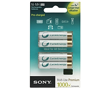 Ni-MH Rechargeable battery K-series 4x800 mAh AAA Sony