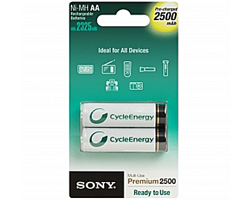 Ni-MH Rechargeable battery Multiuse 2x2500 mAh AA Sony