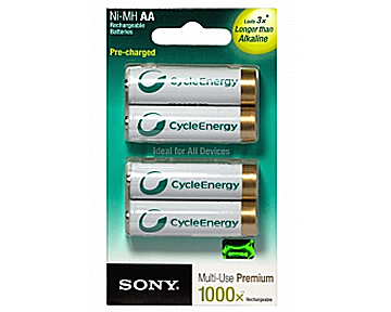 Ni-MH Rechargeable battery K-series 4x2000 mAh AA Sony