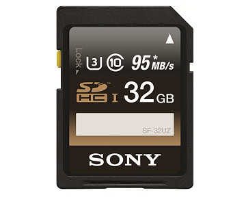 32 GB SDHC UHS-I class 3 card (R95 W90 MB/s) Sony