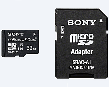 32 GB microSDHC UHS-I class U3 card SR-UZA Sony