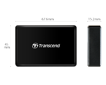 USB 3.1 CFast 2.0 Card Reader/Writer F2 black Transcend